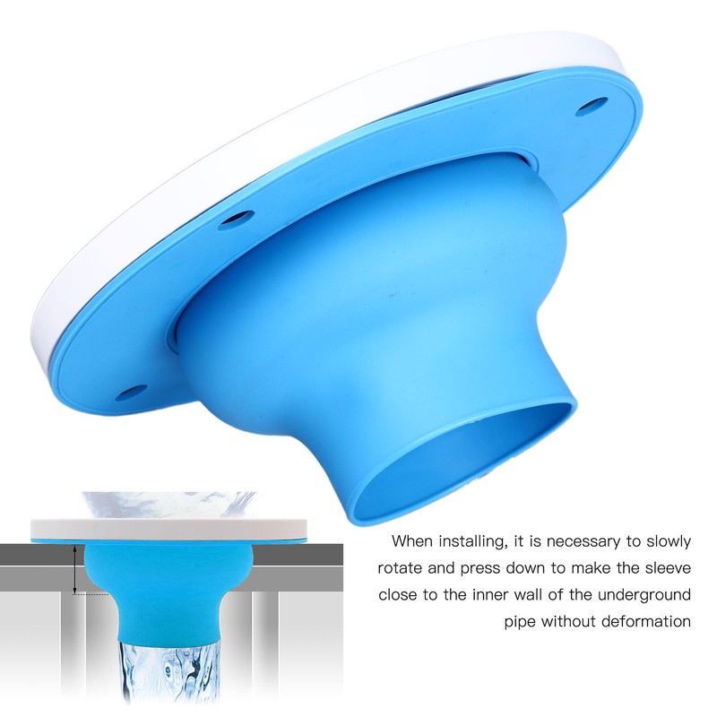 Toilet Flange Repair Kit Blue Durable Silicone ABS Easy Installation