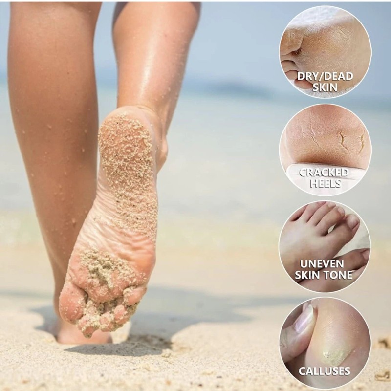 Paquete de 5 mascarillas exfoliantes de pies, exfoliante pelar callosidades