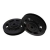 Pair of 95mm Universal Wearproof Black Bearing Pulley Wheel Cable
