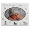 Baby's 1st Christmas 4x6 Resin Photo Frame - White and