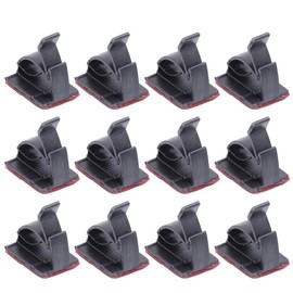 SHOWERORO 50 Piezas Organizador de Cables Adhesivos de Doble Cara Clips Ajustables para Sujetar C...