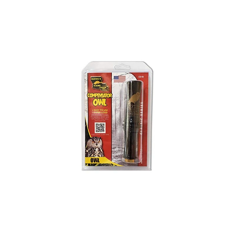 Haydel's Game Calls Inc. CO-03 Compensator Owl Call, Turkey Locator