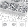ELEEGEM Resin Rhinestones Kit for Crafts,8400 pcs Crystal Flatback Rhinestones