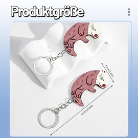 MAEXUS Set of 2 Otter Key Chains, Otter Partner Keyring, Wooden Otter Key Ring, Couple Key Chain, Pendant Jewellery, Key Ring Accessories, beige