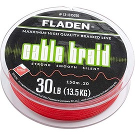 FLADEN Fishing 150m Spools of Quality CABLE BRAID - Teflon Coated Braided Line - Ideal for Spinning (Red, 150m - 12lb to 0.10mm) [13-1315012]