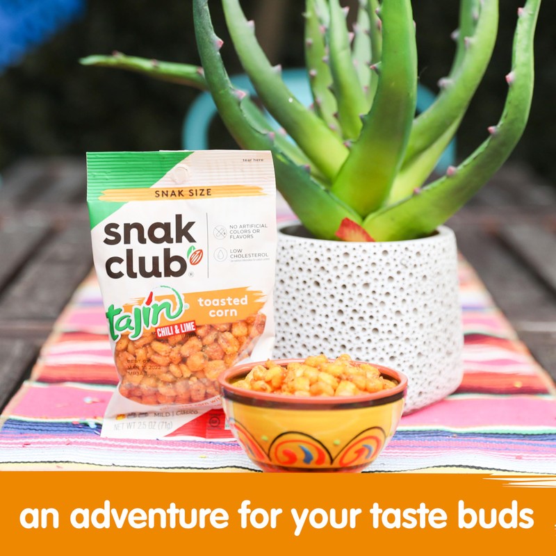 Snak Club Tajin Toasted Corn, Roasted Corn Nuggets with Chili