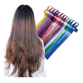 Kit De Extension De Cabello Con Brillos12pz+1000grapa+gancho