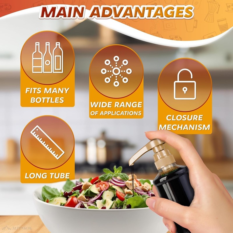 ZYEKIU Pack of 6 Dosing Pump, Syrup Dispenser, Syrup Pump