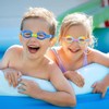 RUIGAO Kids Swim Goggles Age 3-8, Child Goggles Fbaric Strap,
