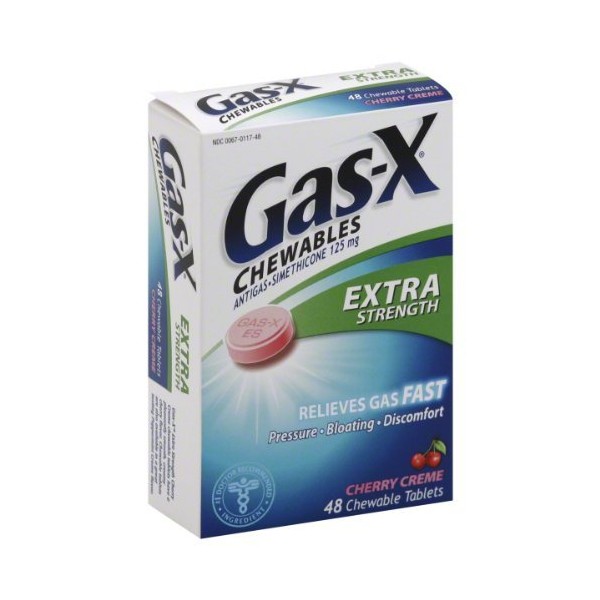 Gas-X Chewable Tablets-Cherry-48 ct. (Pack of 4)