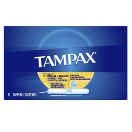 Tampax Regular Tampons with Flushable Cardboard Applicator - Regular - 10 ct