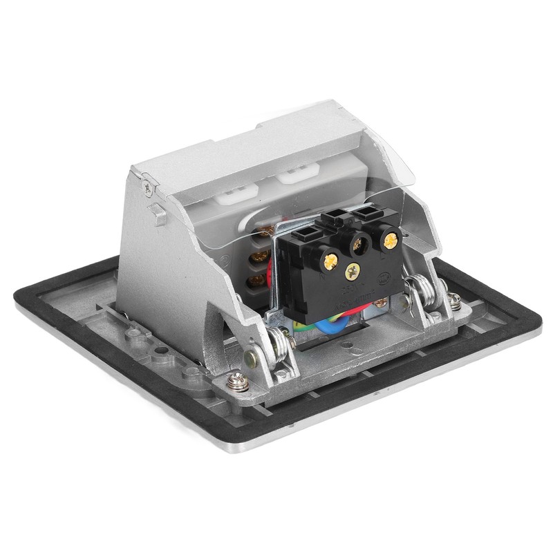 Concealed Recessed Socket Aluminum Alloy PC Desktop Outlet for Residences