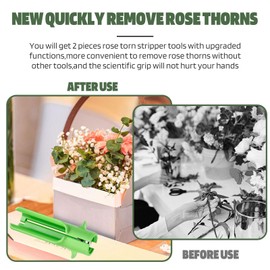 Friendship 3 Pcs Rose Thorn Stripper Tool, Thorn Remover Tool for Roses Leaf Flower Stem Floral Stripper Dethroner Cutter for Florist Gardening Floral Arrangement Cleaner