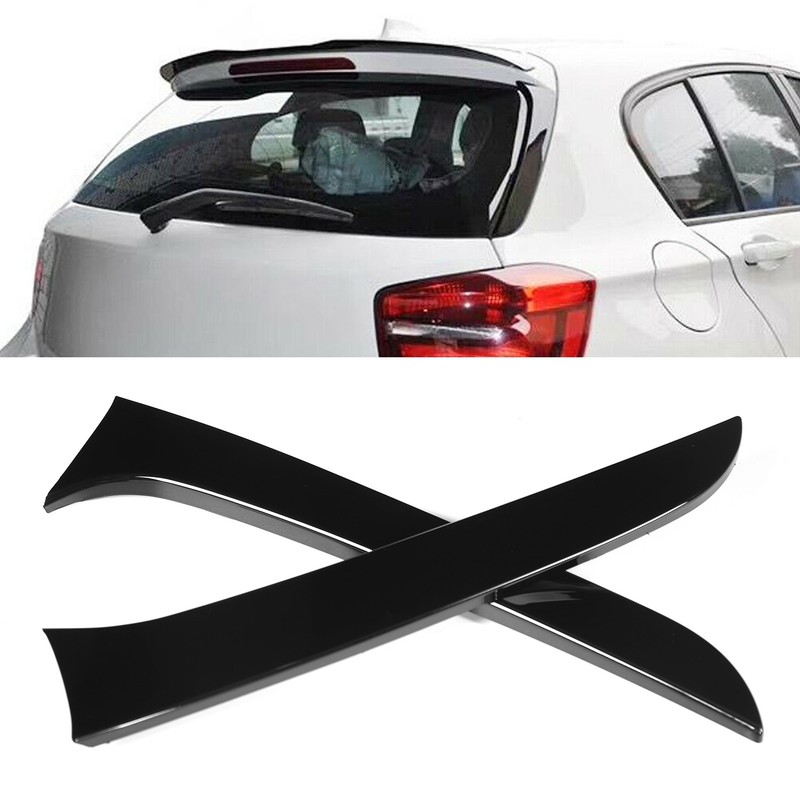 2pcs Rear Window Side Spoiler Canard Wing Glossy Black Replacement