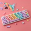 Tsungup MOA Profile Keycaps,PBT Cute Rainbow Candy Keycaps 126 Keys