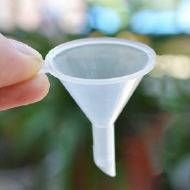 10Pcs White Small Clear Plastic Mini Funnels for Bottle Filling, Perfumes, Essential Oils, Science Laboratory Chemicals, Arts & Crafts Supplies Clear Lab Funnels