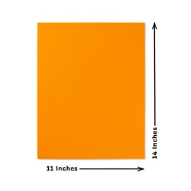 Hygloss Neon Poster Board - 11 x 14 Inch Fluorescent Orange Double-Sided Color Cardstock Paper - 25 Sheets, 10 Pt. Thickness, Ideal for Signs, Crafts, Projects