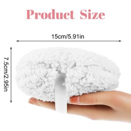 Powder Puff, 5.9’’ Body Powder Puff Large Velvet Dust Puffs Ultra Soft Washable Large Round Velour Powders Puffs, Soft Reusable Body Powders Applicator Face for Loose Mineral Powders(white)