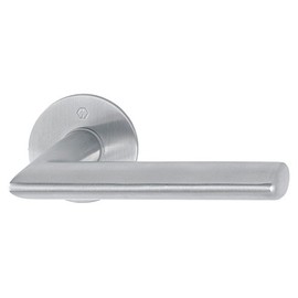 Hoppe Stockholm Lever Handle with Latch Rosett, Matt Stainless Steel, 10710794