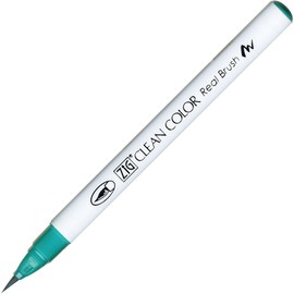 Zig Clean Color Real Brush Marker Pen 042 Turquoise Green