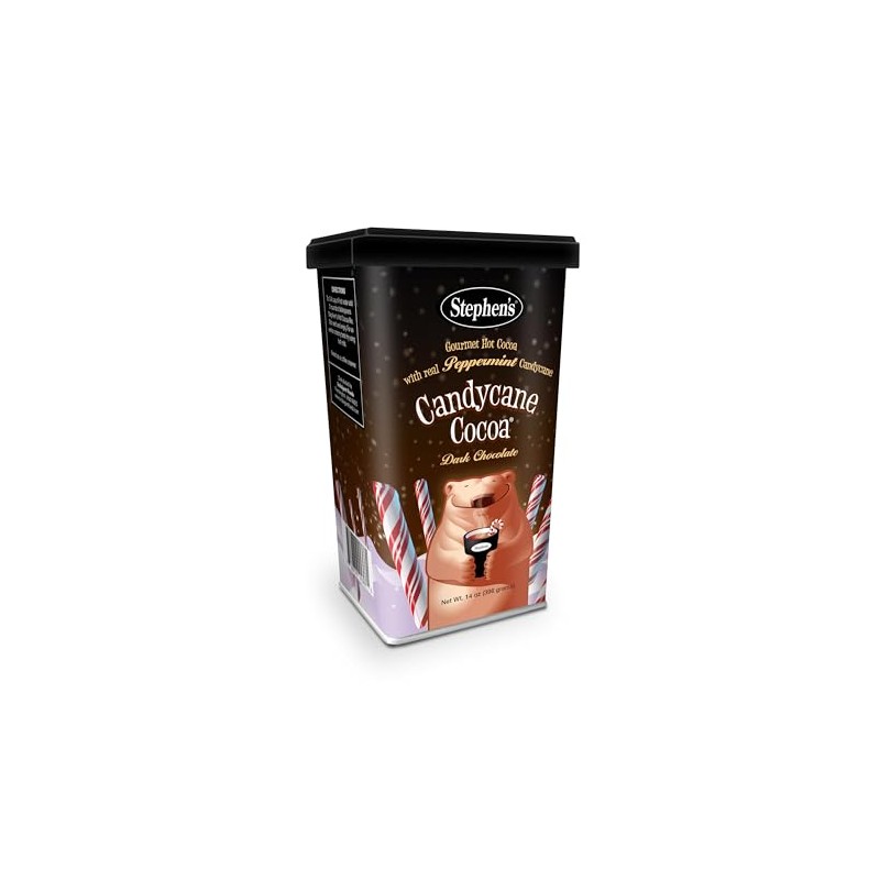 Stephen's Gourmet Hot Cocoa, Candycane Cocoa Dark, 14 OZ (Pack