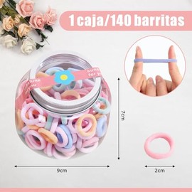 140 Piezas Mini colores diademas para cabello mujer, ligas para cabello, ligas para cabello niña, Lazos del Pelo para Niños y Bebés