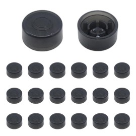 Soundspire 20Pcs Black Guitar Pedal Footswitch Toppers, Non-Slip Protective Caps for Multi-Effects Pedals, Sturdy Plastic Switch Covers with Grip