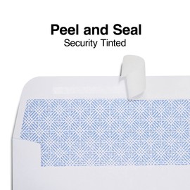 Staples EasyClose Security Tinted #6 3/4 Business Envelopes, 3 5/8-inch x 6 1/2-inch, White, 300/Carton (ST50313-CCVS)