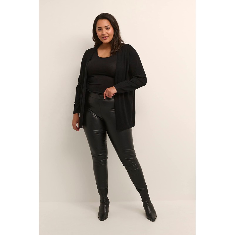 KAFFE CURVE Women's Plus Size Open Front Long Sleeves Sweater