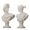 Artemis Diana and Apollo Bust Greek Statues Figurine Gods Alabaster