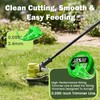 YWTESCH String Trimmer Line, 0.095'' x 0.5lbs Cross Weed Eater