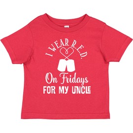 inktastic I Wear Red for My Uncle Military Friday Toddler T-Shirt 3T Red 2feae