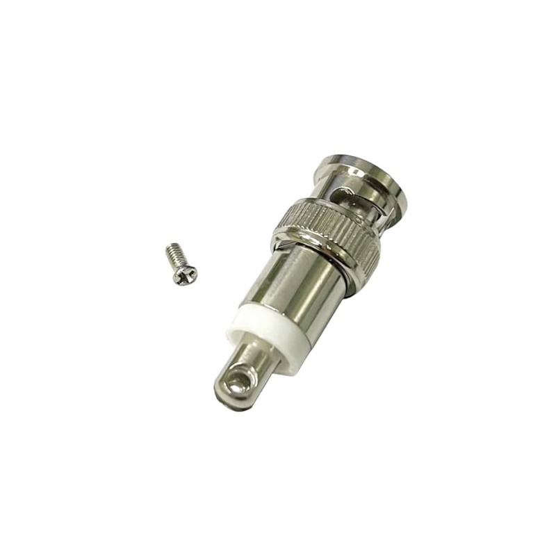 1pc BNC Male RF Connector Nickelplated Swivel Screw for Telescopic