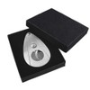 MINGZE Water Drop Shape Stainless Steel Cigar Cutter Super Sharp