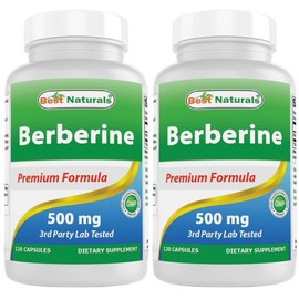 Best Natural Berberine 500MG 120 Capsules (2), 120 Tablets / 베스트네츄럴 베르베린 500MG 120캡슐 2개, 120정
