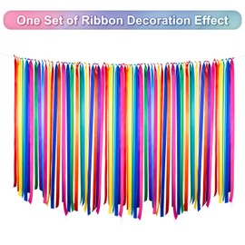 Mlurcu Rainbow Satin Ribbon - 87.5 Yds 2 Inch Wide Colorful Ribbon Rolls Assortment for Gift Wrapping, DIY Crafts, Tassel Garland, Fiesta Party, Classroom, Outdoor Decorations