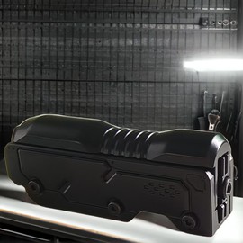 FELIXCONN Premium Metal Robot Gun Fidget Slider - Heavy Duty Haptic Magnetic Toy for Stress & Anxiety Relief, ADHD Focus, Manual Click Sound | Portable Black EDC Toy