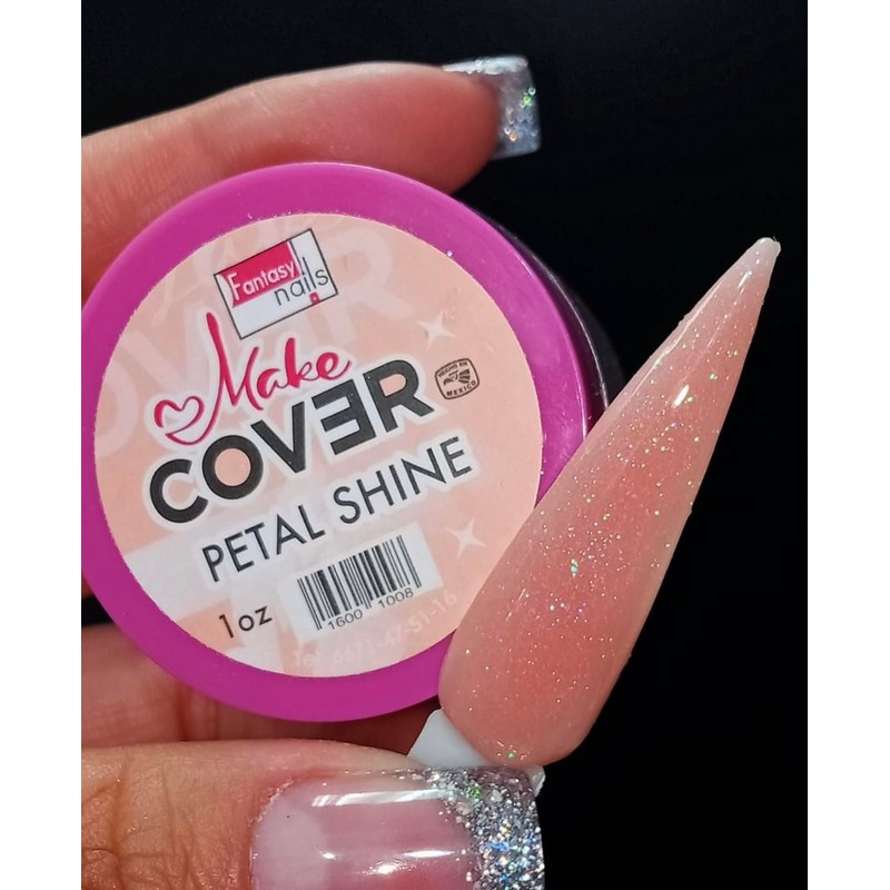 Fantasy Nails Make-Cover Petal Shine Acrylic Powder, 2 oz, Pink