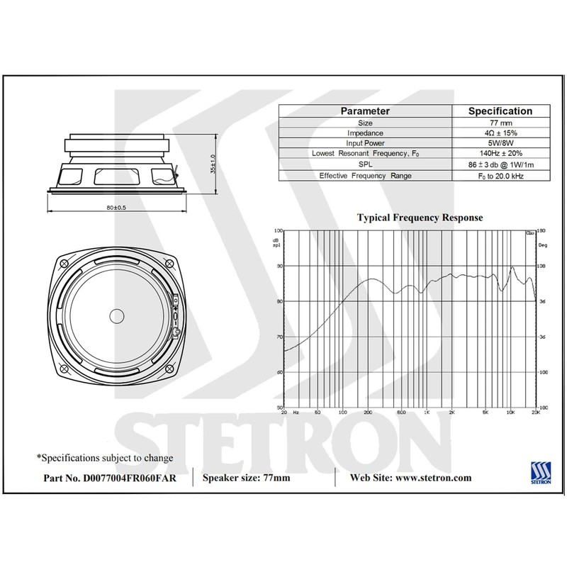 STETRON D0077004FR060FAR High Balance Bio Paper Cone & Urethane Edge