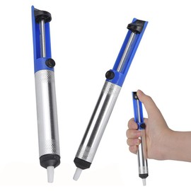 2 Pack Desoldering Pump, Blue Solder Sucker Tool, Desoldering Vacuum Pump for Soldering Accessories