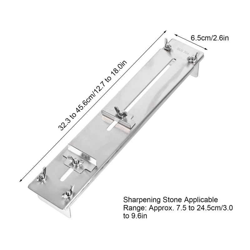 Sharpening Stone Holder 304 Stainless Steel Adjustable Sharpening Whetstone Holder