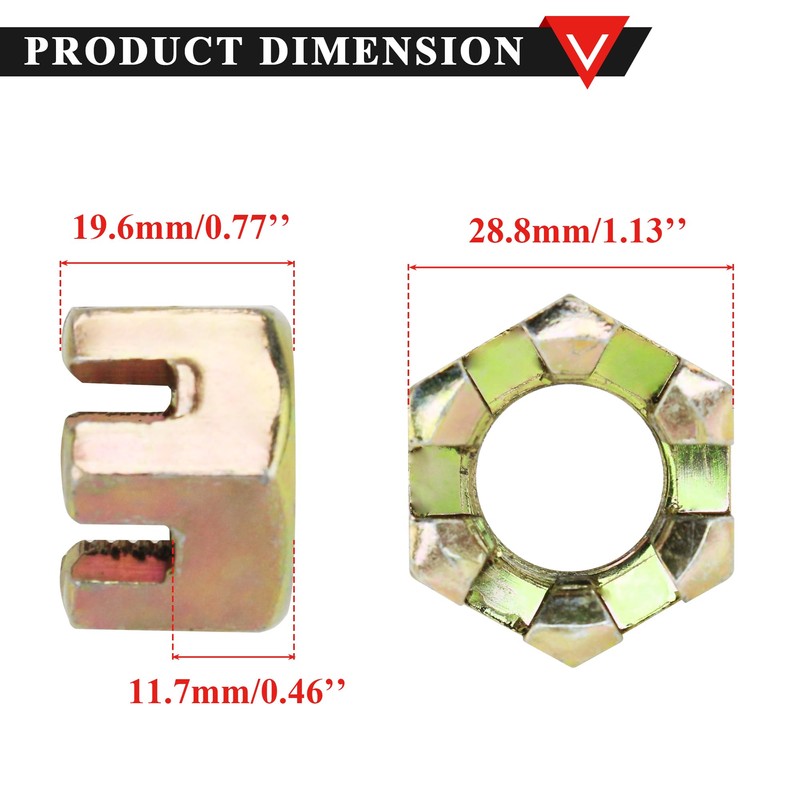 PRO BAT M20 Hexagon Slotted Nuts Moto Car Connecting Rod