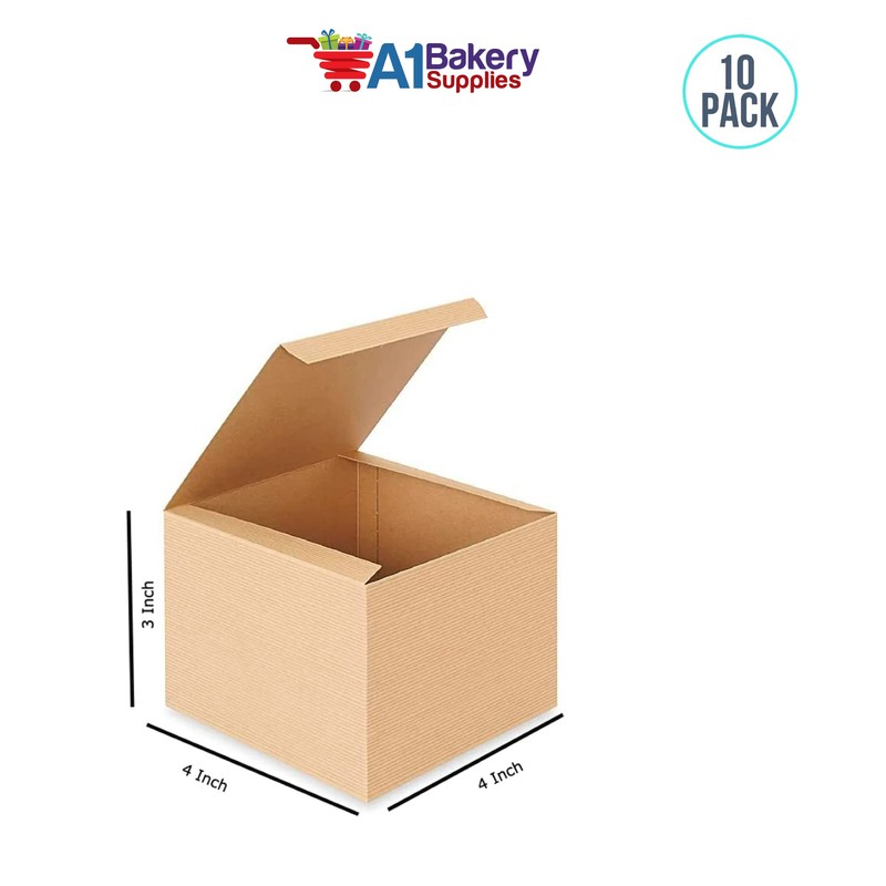 Kraft Gift Boxes 10 Pack (4 x 4 x 3)