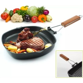 Misorel Sarten Square Parrilla Comal Grill 24 Cm Plegable Cocina