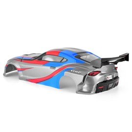 HSP RC Body Shell for HSP Redcat Exceed 1/10 Scale 4wd On Road Racing Drift RC Car with Stickers and Rear Wing Grey Blue Red