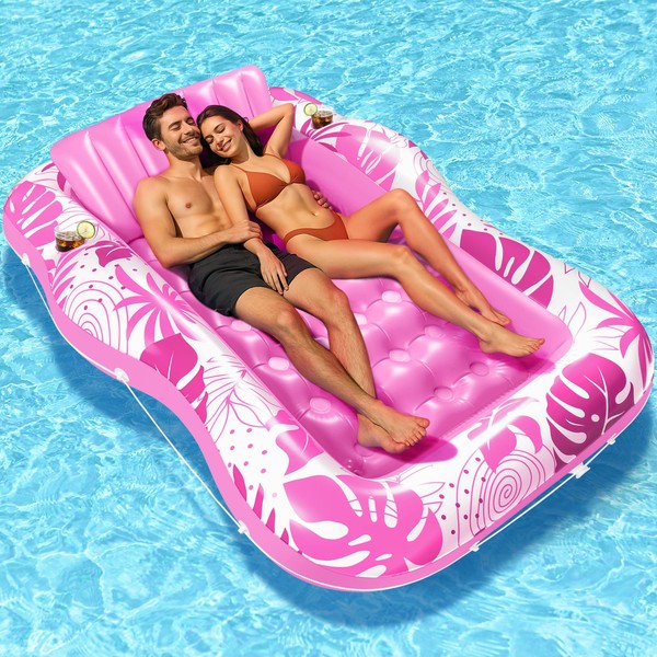 Inflatable Tanning Pool Lounger Float for Adults, 59"x 78.7" Extra