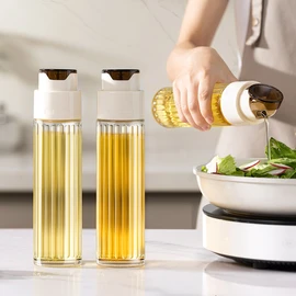 Automatic Opening & Closing Oil Bottle, Glass Oil Dispenser with Gravity Flip Cap, Leak-Proof Large Capacity Oil Pot for Kitchen, Soy Sauce, Vinegar & Seasoning Bottle 500ml / 1 Count
