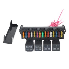 Caja de Fusibles de 15 Vías con Bloque de Fusibles, Portafusibles, Bloque de Fusibles para Automóvil, Camión, Barco, Vehículo Marino, Buena
