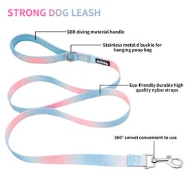 AIITLE Dog Harness Easy On and Off - Step in Adjustable Pet Harness with A Leash - No Pull Escape Proof Halter Harness with Quick-Release Buckle - Walking Running for Medium Dogs,Blue-Pink Gradient M