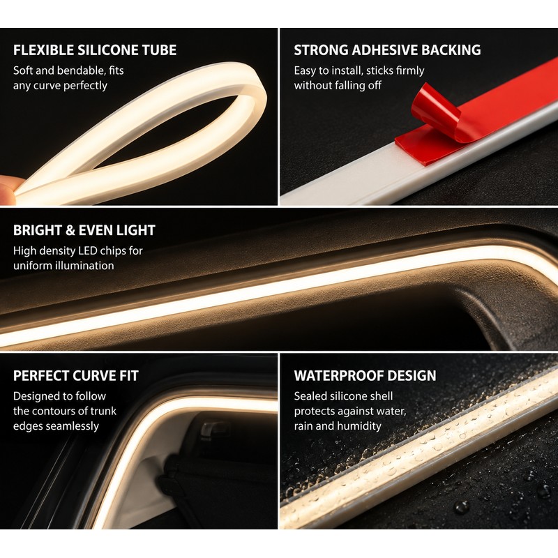 Car Trunk LED Light Strip for Interior Lighting – Flexible